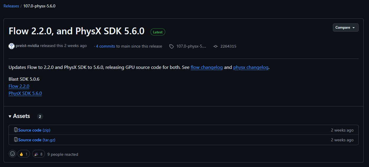 PhysX Github biblioteka