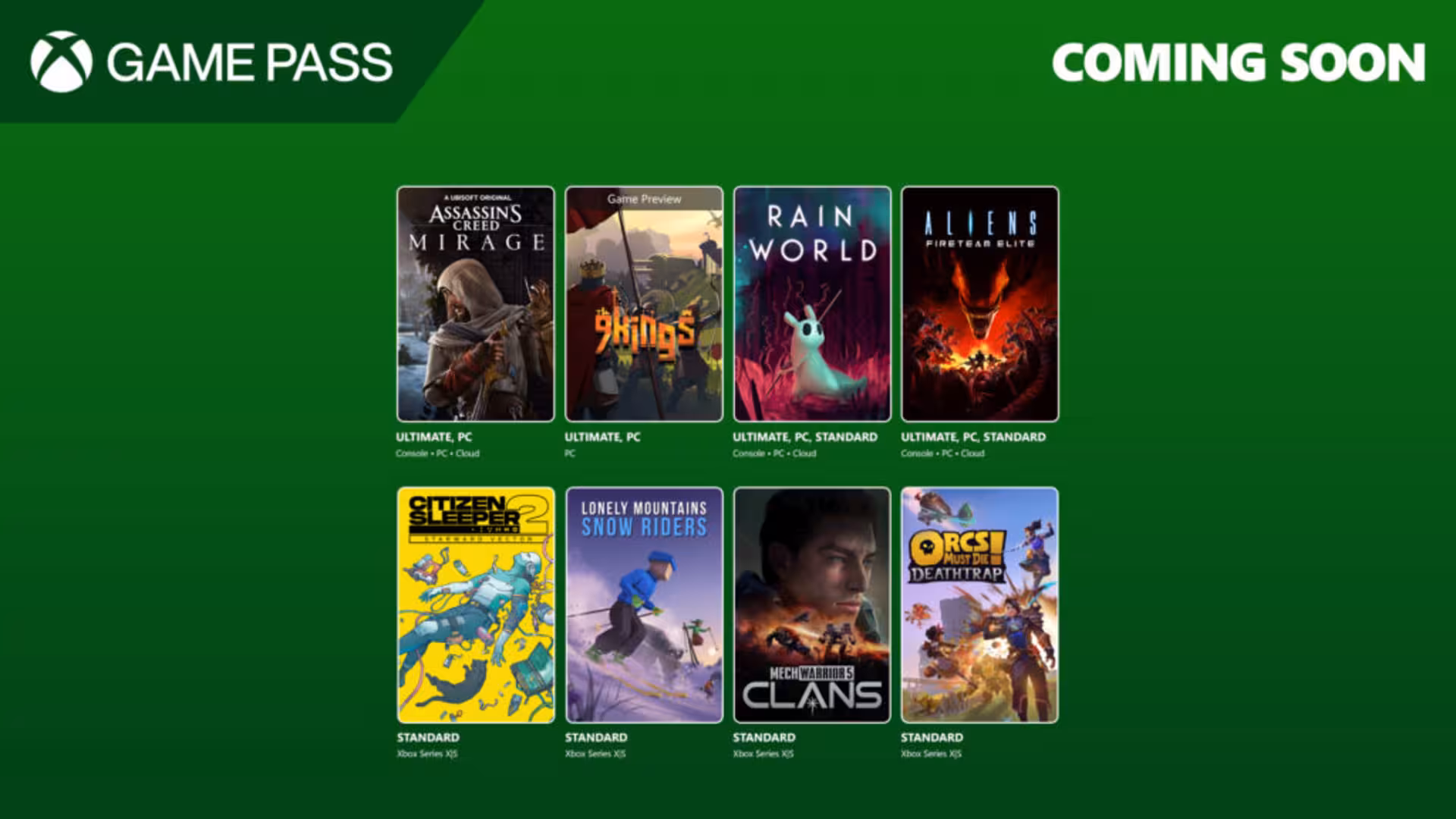 Xbox GamePass 2025.08 pirmos bangos žaidimai