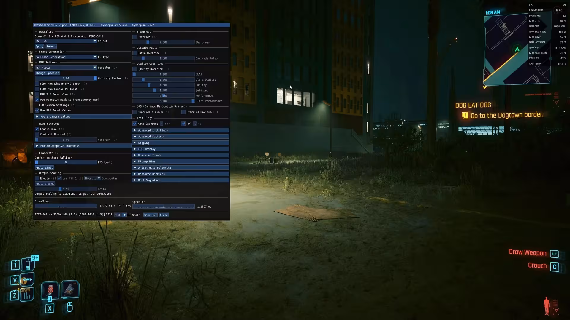 FSR4 Cyberpunk 2077 su 7900xtx - Windows 11